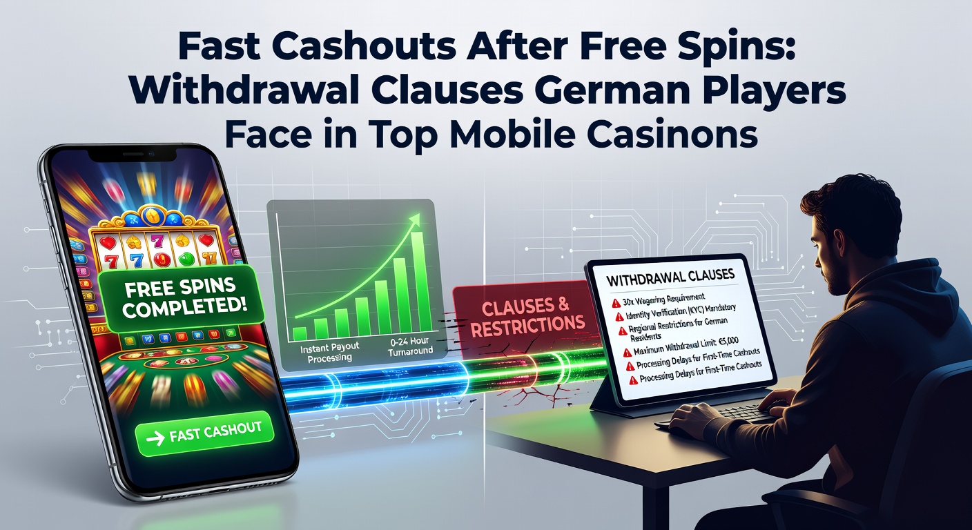 Grafik mit Auszahlungsprozess in einem Mobile Casino, Icons für Verifizierung, Umsatz und schnelle Zahlungen