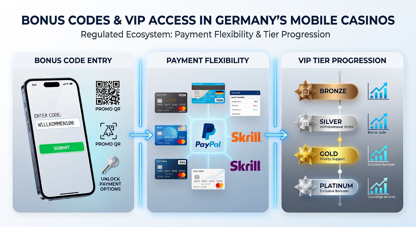 Darstellung von VIP-Stufen und flexiblen Zahlungsoptionen in deutschen mobilen Casinos