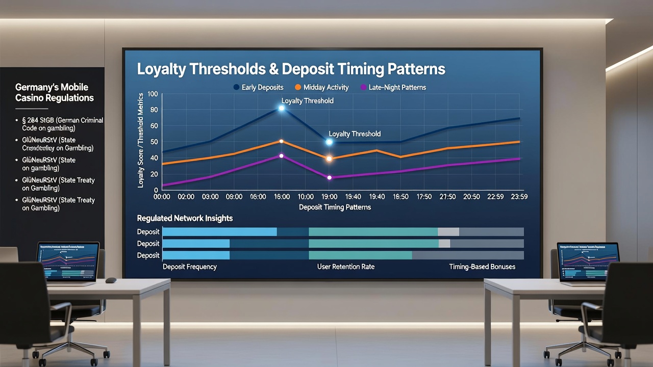 Grafik mit Einzahlungsmustern und Loyalty-Thresholds in deutschen mobilen Casinos